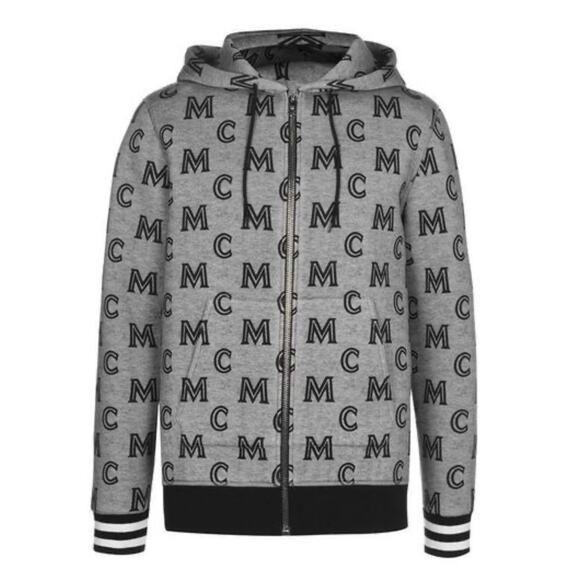 MCM Monogram Zip-up Hoodie In Grey - Picture 2 of 13